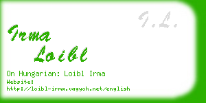 irma loibl business card